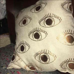 Eye pillow decoration