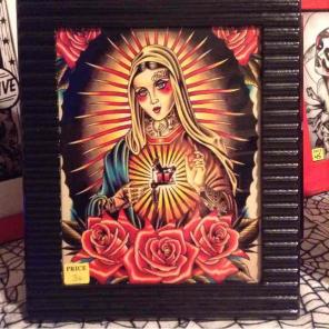 Framed tattoo gothic punk style art