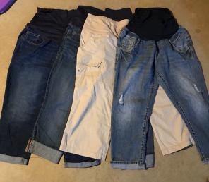 4 Maternity Capri Khaki Jean Pants XL