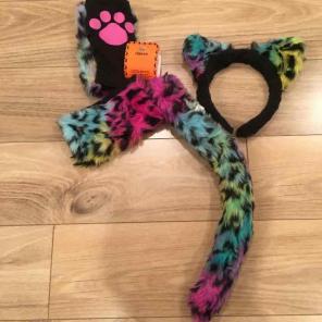 Halloween Neon Cat Costume Accessories