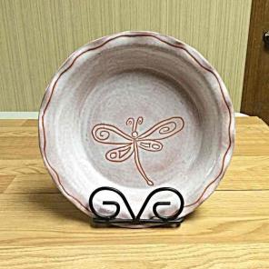 Hand Made Pottery Dish W/Stand