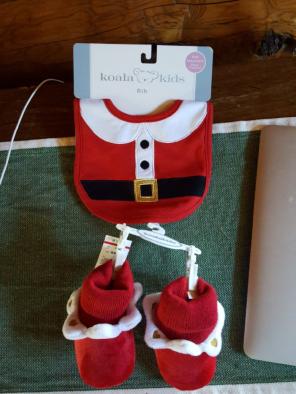 Santa bib and slippers