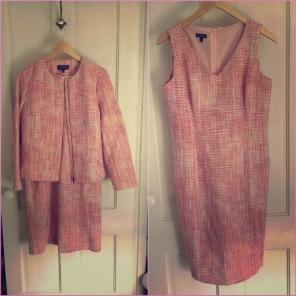 Talbots Pink Dress & Jacket Suit NWOT, 8