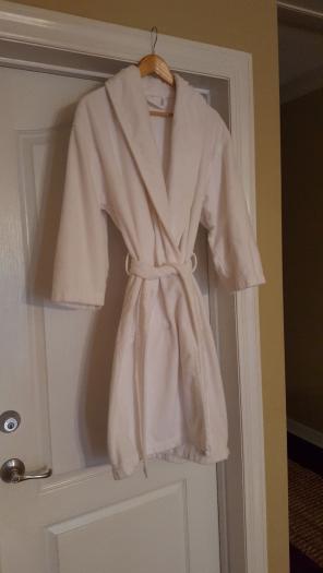 IKEA white terry bathrobe