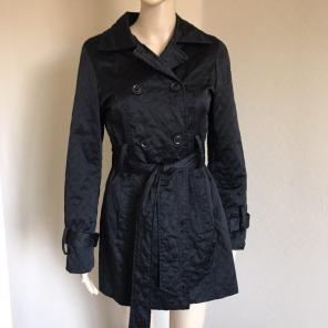 Black Quilted Trench Coat