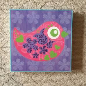 Kids Bird Painting Frame Decor