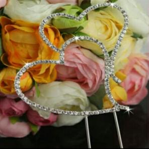 Double Hearts Cake Topper
