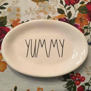 Rae Dunn by Magenta YUMMY Oval Plate