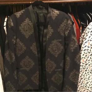 Asos 44R black jacquard blazer