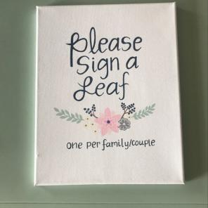 Sign A Leaf Handmade Sign
