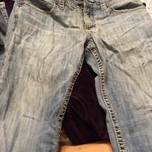 Used men's silver brand jeans size 36/32