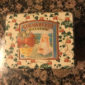 Strawberry Meadows Antique Vintage Tin