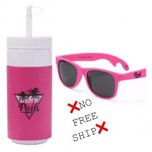 PINK Water Bottle and Sunglasses