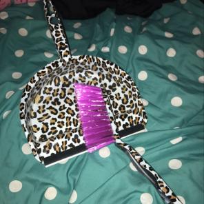 Cheetah Print Broom And Dustpan Set