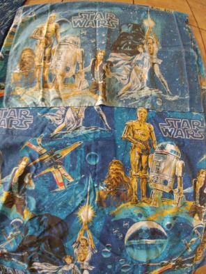 Vintage Star Wars top sheet & pillowcase