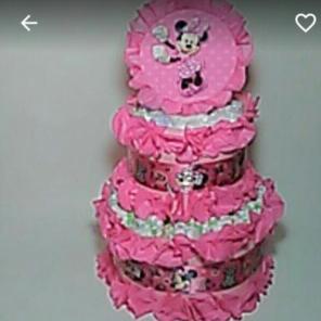 Minnie mouse diapercake