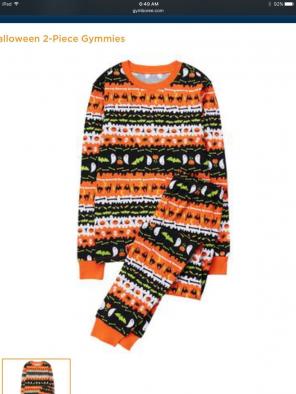 Boy's Ghost Halloween 2 Pieces Pj