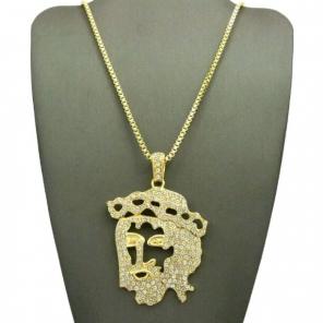 14K YELLOW GOLD FINISHED NECKLACE