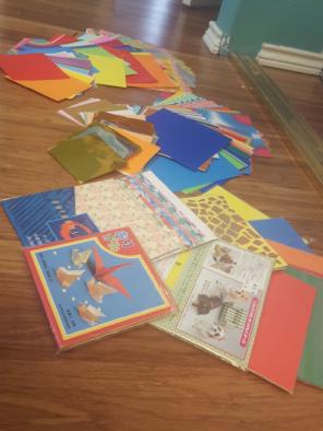 Hundreds of Sheets of Origami Paper