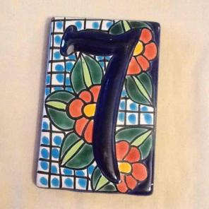 Decorative Tile 5 1/2 X 3 1/2 number7