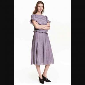 H&M Pleated Glitter Skirt
