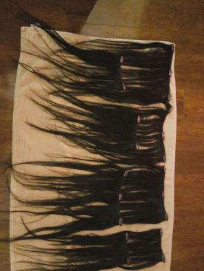 10 peices 18, 20,.22 inch clip on hair
