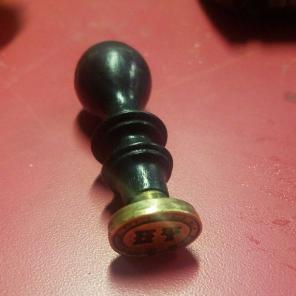 French antique brass seal