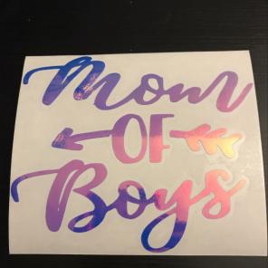 Mom Of Boys Vinyl Decal