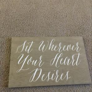 Sit Wherever Wedding Sign