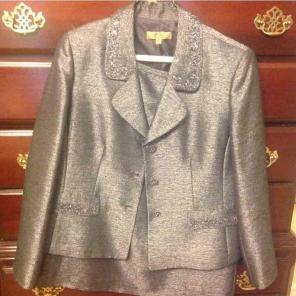 Size 16 charcoal color skirt suit