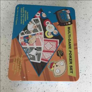 Family guy poker set in box play cards