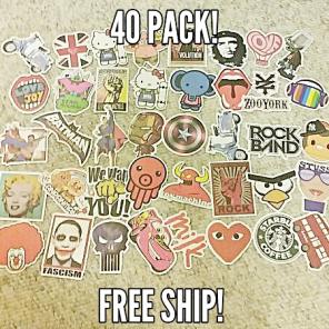 Mixed Lot of 40 Stickers Wholesale