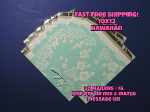 30 Poly Mailers 10x13 Hawaiian