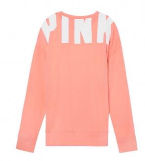 NEW LARGE VS PINK SIDE SLIT CREW