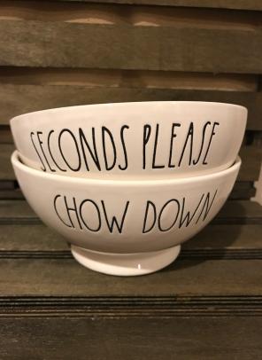 Rae Dunn Seconds Please & Chow Down Bowl