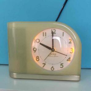 Vintage Clock Cream Yellow Retro