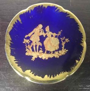 Vintage Limoges Cobalt Mini Plate