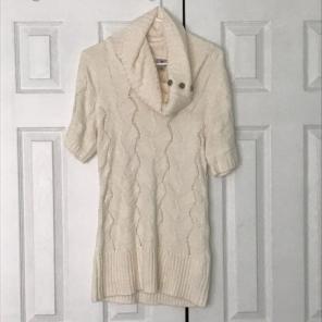 Cream Colored Cowl Neck Sweater