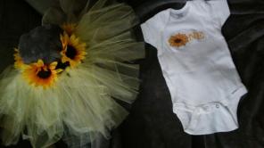 Sunflower first birthday tutu outfit