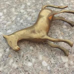 solid copper horse