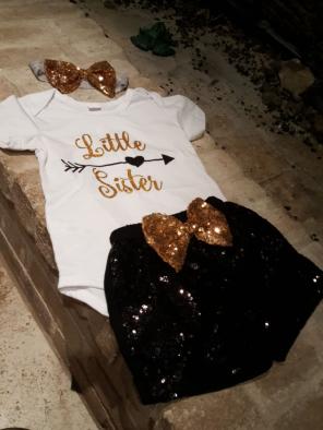 Little sister 3 piece set sz 18-24m new
