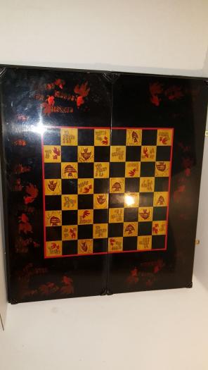 Antique Chess Checker Board Case