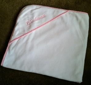 Nwot Pottery Barn Gingham Hooded Towel