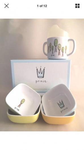 Rae Dunn Prince Baby Gift Box Dish Set