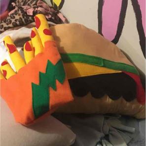Homemade Burger 'n Fries Pillow