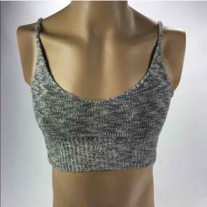 Urban Outfitters grey knit crop bustier