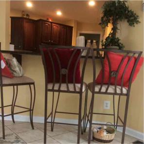 Wrought iron bar stools