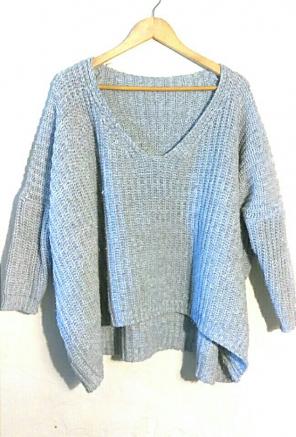 Grey batwing sweater