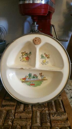 Vintage Excello insulated baby dish