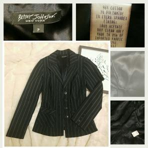 Betsey Johnson striped Blazer sz P